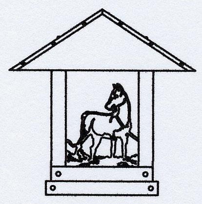 16&#34; Timber Ridge Column Mount With Horse Filigree