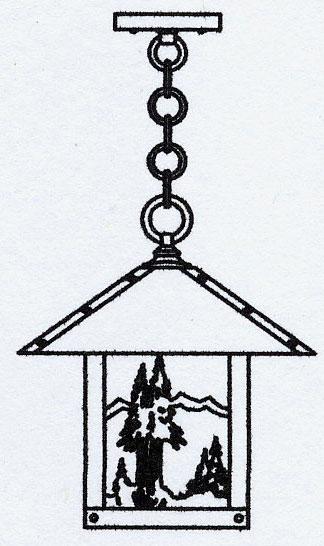 12&#34; timber ridge pendant with mountain filigree