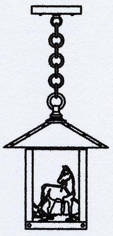 9&#34; Timber Ridge Pendant With Horse Filigree