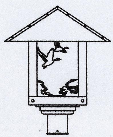 16&#34; Timber Ridge Post Mount With Goose Filigree