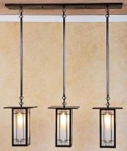 Arroyo Craftsman FICH-9L/3C-BK - 9" franklin long body 3 light in-line chandelier