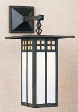 Arroyo Craftsman GB-9LSAAM-BK - 9" glasgow long body wall mount with straight arm