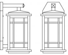 Arroyo Craftsman AVB-6AM-BK - 6" avenue wall bracket