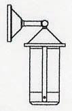 Arroyo Craftsman BB-6LWRM-N - 6" berkeley long body wall mount - wet rated