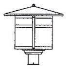 Arroyo Craftsman BP-17AM-BK - 17" berkeley post mount