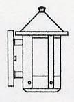 Arroyo Craftsman BS-6RAM-BK - 6" berkeley wall sconce with roof