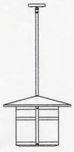 Arroyo Craftsman BSH-17OF-N - 17" berkeley stem hung pendant