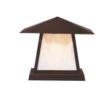 Arroyo Craftsman CC-12HGW-BZ - 12" carmel column mount with hillcrest overlay