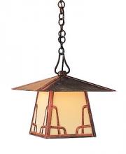 Arroyo Craftsman CH-12HAM-BK - 12" carmel pendant with hillcrest overlay