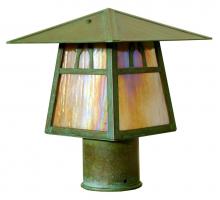 Arroyo Craftsman CP-8HM-BK - 8" carmel post mount with hillcrest overlay