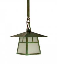 Arroyo Craftsman CSH-8HOF-BZ - 8" carmel stem hung pendant with hillcrest overlay