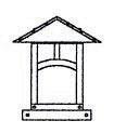Arroyo Craftsman EC-9HFCS-BZ - 9" evergreen column mount with hummingbird filigree