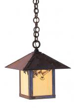 Arroyo Craftsman EH-12TCR-RB - 12" evergreen pendant with t-bar overlay