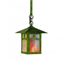 Arroyo Craftsman ESH-7TAM-MB - 7" evergreen stem hung pendant with t-bar overlay