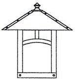 Arroyo Craftsman EW-16HFOF-BK - 16" evergreen flush wall mount with hummingbird filigree