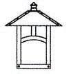 Arroyo Craftsman EW-9TCR-RC - 9" evergreen flush wall mount with t-bar overlay