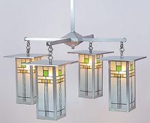 Arroyo Craftsman FCH-9L/4C-P - 9" franklin long body 4 light chandelier