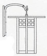 Arroyo Craftsman GB-18CR-P - 18" glasgow wall mount