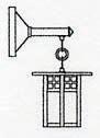 Arroyo Craftsman GB-6SAGW-RB - 6" glasgow wall mount with straight arm