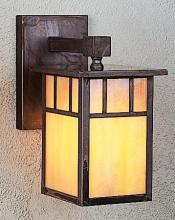 Arroyo Craftsman HB-4LWAM-BZ - 4" huntington wall mount with classic arch overlay