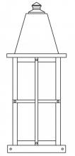 Arroyo Craftsman HC-8LAM-BK - 8" hartford long body column mount