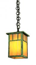 Arroyo Craftsman HH-4LDTCR-RB - 4" huntington one light pendant, double t-bar overlay