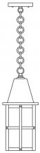 Arroyo Craftsman HH-6M-BZ - 6" hartford  pendant