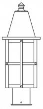 Arroyo Craftsman HP-6AM-BZ - 6" hartford  post mount