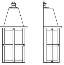 Arroyo Craftsman HW-6CS-VP - 6" hartford flush wall mount