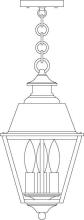 Arroyo Craftsman INH-8MRRM-BK - 8" inverness pendant with metal roof