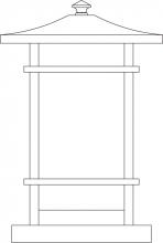 Arroyo Craftsman KAC-7TSM-BZ - 7" katsura column mount with toshi overlay