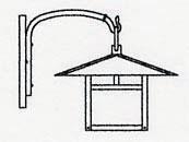 Arroyo Craftsman MB-12TAM-RC - 12" monterey wall mount with t-bar overlay