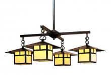 Arroyo Craftsman MCH-12/4ECR-RB - 12" monterey 4 light chandelier without overlay (empty)