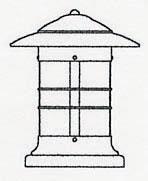 Arroyo Craftsman NC-14F-BZ - 14" newport column mount