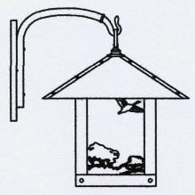Arroyo Craftsman TRB-16GSAM-VP - 16" Timber Ridge Wall Bracket With Goose Filigree