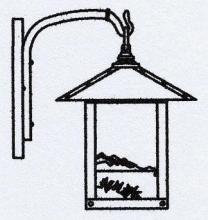 Arroyo Craftsman TRB-9TRCS-S - 9" timber ridge wall bracket with trout filigree