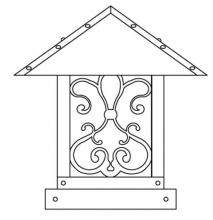 Arroyo Craftsman TRC-12ASM-BK - 12" timber ridge column mount with ashbury  filigree