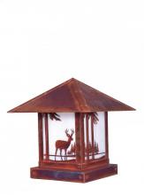 Arroyo Craftsman TRC-12DRAM-BK - 12" timber ridge column mount with deer filigree