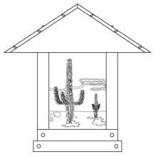 Arroyo Craftsman TRC-16CTCR-BZ - 16" Timber Ridge Column Mount With Cactus  Filigree