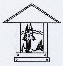 Arroyo Craftsman TRC-16MNCR-P - 16" timber ridge column mount with mountain filigree
