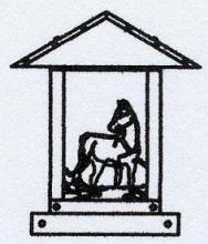 Arroyo Craftsman TRC-9HSAM-S - 9" Timber Ridge Column Mount With Horse Filigree
