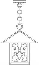 Arroyo Craftsman TRH-12ASCS-S - 12" timber ridge pendant with ashbury  filigree