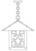 Arroyo Craftsman TRH-16ASCS-VP - 16" timber ridge pendant with ashbury  filigree