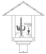 Arroyo Craftsman TRP-16CTCS-RC - 16" Timber Ridge Post Mount With Cactus  Filigree
