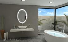 Paris Mirrors OVAL24366000D - Oval Backlit Mirror