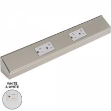 Task Lighting TR18-2WD-P-WT - 18" Tamper Resistant, 2 White Duplex Recept, White Finish
