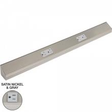 Task Lighting TR30-2GD-P-SN - 30" Tamper Resistant, 2 Gray Duplex Recept, Satin Nickel Finish