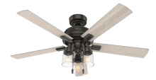 Hunter 50311 - Hunter 52 inch Hartland Noble Bronze Ceiling Fan with LED Light Kit and Pull Chain
