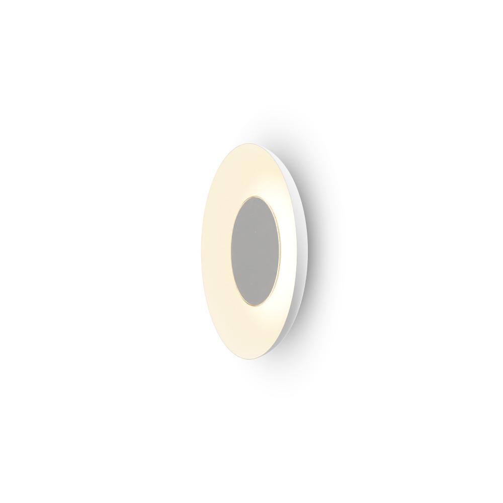 Ramen Wall Sconce 9&#34; (Matte White) with 18&#34; back dish (Matte White)