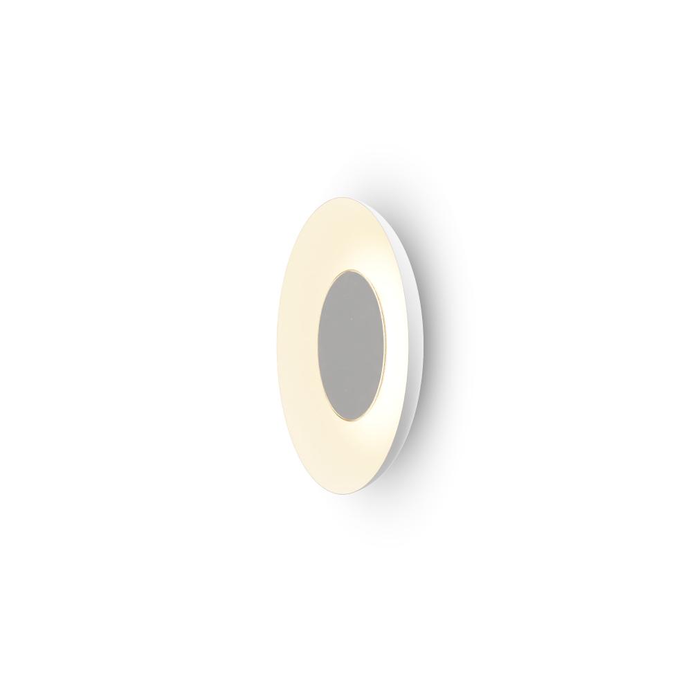 Ramen Wall Sconce 9&#34; (Paintable White) with 18&#34; back dish (Matte White)
